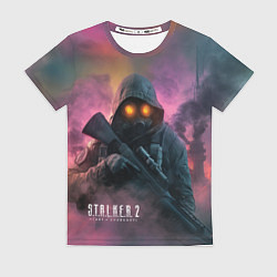 Футболка женская Stalker 2 радиоактивный дым, цвет: 3D-принт