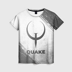 Футболка женская Quake - white gradient, цвет: 3D-принт