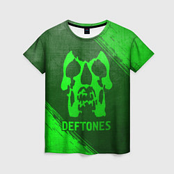 Футболка женская Deftones - green gradient, цвет: 3D-принт