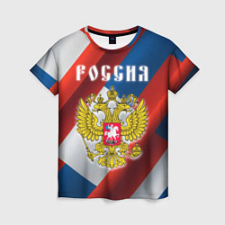 Женская футболка Цвета флага России, паттерн