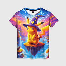 Футболка женская Pikachu in a stargazers hat, цвет: 3D-принт