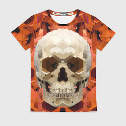 Женская футболка Смеющийся череп паттерн