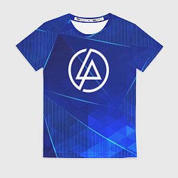 Футболка женская Linkin Park blue poly, цвет: 3D-принт