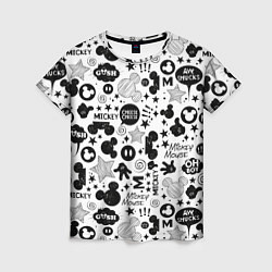 Женская футболка Микки Маус узор