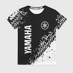 Женская футболка Yamaha - следы от шин
