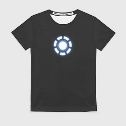 Футболка женская Железный Человек - Дуговой реактор, цвет: 3D-принт