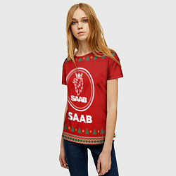 Футболка женская Saab new year, цвет: 3D-принт — фото 2