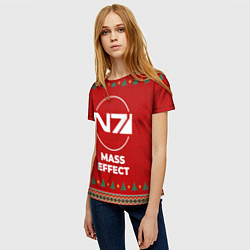 Футболка женская Mass Effect new year, цвет: 3D-принт — фото 2