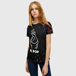 Футболка женская K Pop конфети, цвет: 3D-принт — фото 2