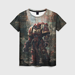 Футболка женская Космодесантник с болтером, цвет: 3D-принт