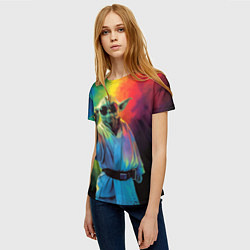 Футболка женская Крутой Йода - Звездные войны, цвет: 3D-принт — фото 2