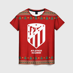 Футболка женская Atletico Madrid new year, цвет: 3D-принт