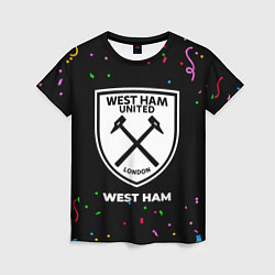 Футболка женская West Ham конфети, цвет: 3D-принт