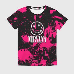Футболка женская Nirvana pink color, цвет: 3D-принт