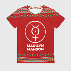 Футболка женская Marilyn Manson new year, цвет: 3D-принт