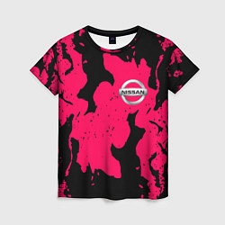 Женская футболка Nissan fire pink