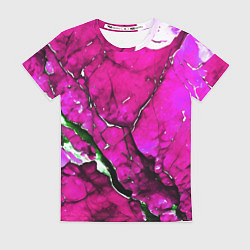 Женская футболка Розовый треснувший камень