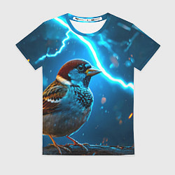 Футболка женская Воробей в грозу, цвет: 3D-принт