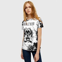 Футболка женская Burzum - рок пес, цвет: 3D-принт — фото 2