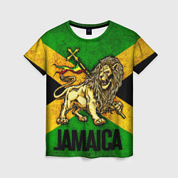 Футболка женская Jamaica lion flag, цвет: 3D-принт