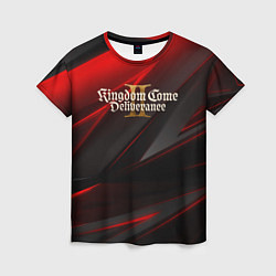 Футболка женская Kingdom Come Deliverance 2 red black, цвет: 3D-принт