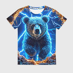 Футболка женская Медведь и молния, цвет: 3D-принт