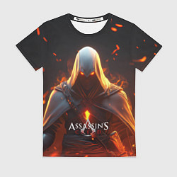Футболка женская Assassins Creed fire, цвет: 3D-принт