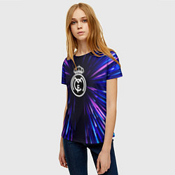 Футболка женская Real Madrid neon energy, цвет: 3D-принт — фото 2