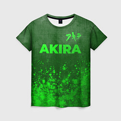 Футболка женская Akira - green gradient посередине, цвет: 3D-принт