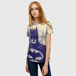 Футболка женская Бэтмен рисунок карандашом, цвет: 3D-принт — фото 2