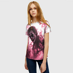 Футболка женская Джокер в розовом дыму, цвет: 3D-принт — фото 2
