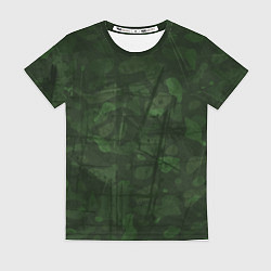 Футболка женская Абстракция - strange camouflage, цвет: 3D-принт