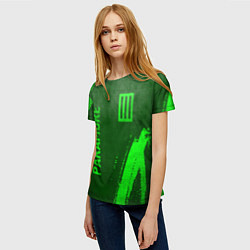 Футболка женская Paramore - green gradient вертикально, цвет: 3D-принт — фото 2