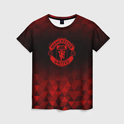 Футболка женская Manchester United red poly, цвет: 3D-принт