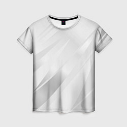 Футболка женская Светлый серый полосы с градиентом, цвет: 3D-принт