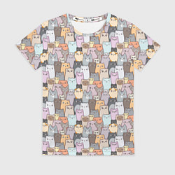 Женская футболка Котики