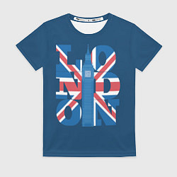 Футболка женская Лондон - флаг Великобритании, цвет: 3D-принт