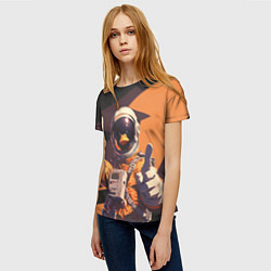 Футболка женская Птичий астронавт, цвет: 3D-принт — фото 2
