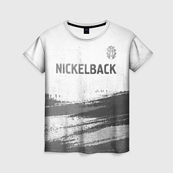 Футболка женская Nickelback - white gradient посередине, цвет: 3D-принт