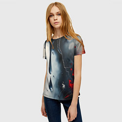 Футболка женская Сюрреалистичная абстракция с каплями, цвет: 3D-принт — фото 2