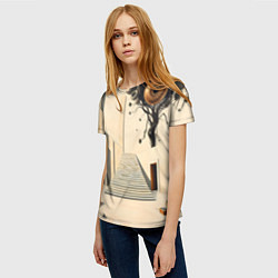 Футболка женская Архитектурный сюр, цвет: 3D-принт — фото 2