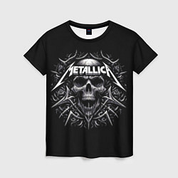 Футболка женская Metallica - a skull with roses and thorns, цвет: 3D-принт