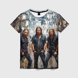 Футболка женская Metallica масляной краской, цвет: 3D-принт