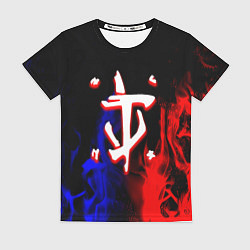 Футболка женская Doom flame neon, цвет: 3D-принт