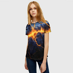 Футболка женская Молнии в разбитом небе, цвет: 3D-принт — фото 2