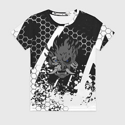 Футболка женская Samurai соты краски, цвет: 3D-принт