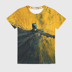 Футболка женская Бэтмен нарисованный кистью, цвет: 3D-принт