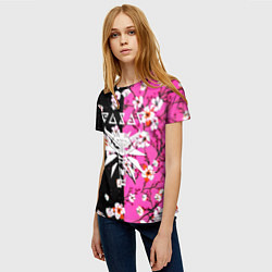 Футболка женская Ведьмак паттерн сакура, цвет: 3D-принт — фото 2