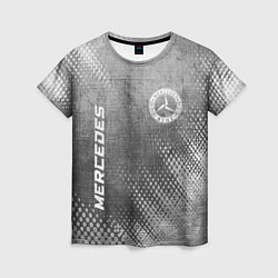 Футболка женская Mercedes - grey gradient вертикально, цвет: 3D-принт
