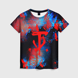 Женская футболка Doom космическая абстракция